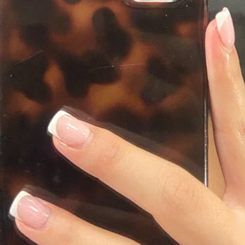 Tulare Nail Lounge - shorter french tips done by kim. they looked a lot better before they grew out - Nail Salons Near Me - Tulare, California Tulare Nail Lounge - shorter french tips done by kim. they looked a lot better before they grew out - Nail Salons Near Me - Tulare, California