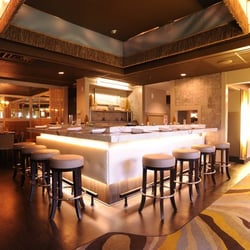Moonstones - A great shot of the raw bar and chef's table at Moonstones.