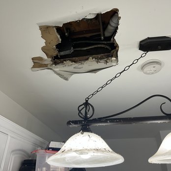 RP Professional Home Improvement - Kitchen ceiling damage from the leaking shower base. - General Contractors Near Me - Perth Amboy, New Jersey RP Professional Home Improvement - Kitchen ceiling damage from the leaking shower base. - General Contractors Near Me - Perth Amboy, New Jersey