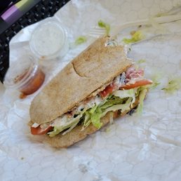 Chicken Gyro with tzatziki sauce Chicken Gyro with tzatziki sauce