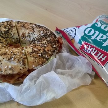 3 Men & A Bagel - BLT on everything bagel. Bacon craving satisfied :) - Bagels Near Me - Bethlehem, Pennsylvania 3 Men & A Bagel - BLT on everything bagel. Bacon craving satisfied :) - Bagels Near Me - Bethlehem, Pennsylvania
