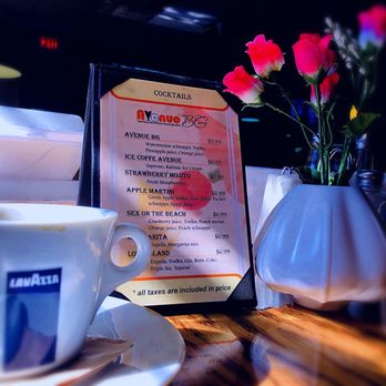 Avenue BG - a menu and a cup of coffee - Modern European Near Me - Elk Grove Village, Illinois Avenue BG - a menu and a cup of coffee - Modern European Near Me - Elk Grove Village, Illinois