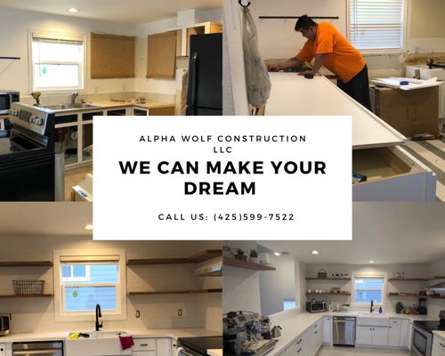 Making Dreams Reality - At Alpha Wolf Construction, “making dreams reality” isn’t just a slogan—it’s the driving force behind every project they undertake. From the initial consultation to the final reveal, their passionate team is dedicated to bringing each client’s unique vision to life with creativity, craftsmanship, and care. Whether you’re dreaming of a gourmet kitchen, a spa-like bathroom, or a complete home transformation, Alpha Wolf Construction turns inspiration into tangible results, creating spaces that truly reflect your desires and enhance your everyday living experience. Making Dreams Reality - At Alpha Wolf Construction, “making dreams reality” isn’t just a slogan—it’s the driving force behind every project they undertake. From the initial consultation to the final reveal, their passionate team is dedicated to bringing each client’s unique vision to life with creativity, craftsmanship, and care. Whether you’re dreaming of a gourmet kitchen, a spa-like bathroom, or a complete home transformation, Alpha Wolf Construction turns inspiration into tangible results, creating spaces that truly reflect your desires and enhance your everyday living experience.