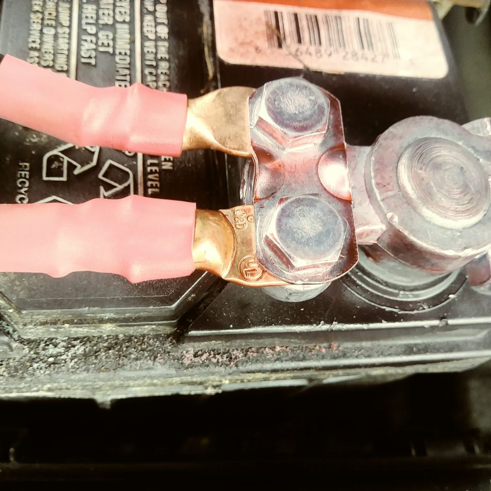 Clean repair of cables to battery post