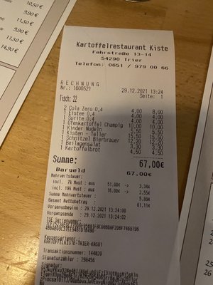 Restaurant Kartoffel Kiste by null