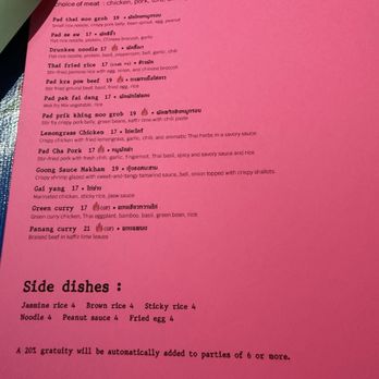 BangRak - Menu - Thai Near Me - Phoenix, Arizona