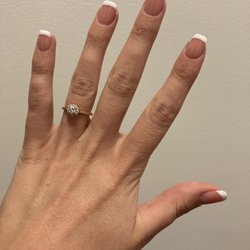 Golden Nail - French manicure with a fun glow in the dark feature for anyone fun! Turned out amazing!!