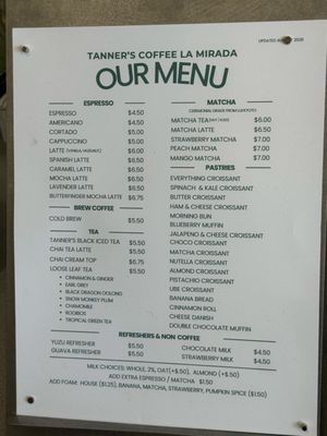 Menu photo 6 Tanner's Coffee La Mirada, CA Menu photo 6 Tanner's Coffee La Mirada, CA