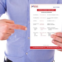 Sample of one of our language "Cheat Sheets." Visit our Free Language Library at https://www.workplacelanguages.com/free-language-library/