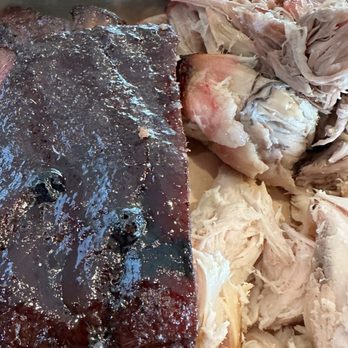 Dukes BBQ Shack - Ribs. Had a weird texture I didn't much care for. They look good though. - Barbeque Near Me - Wentzville, Missouri