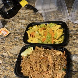 Taste of Asia - Chicken Pad Thai and Yellow Curry Chicken