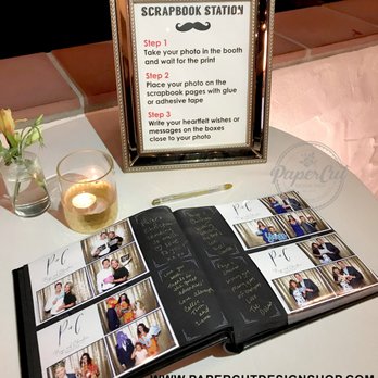 Smiley Shots Photo Booth - Wedding Scrapbook Station add-on - Photo Booth Rentals Near Me