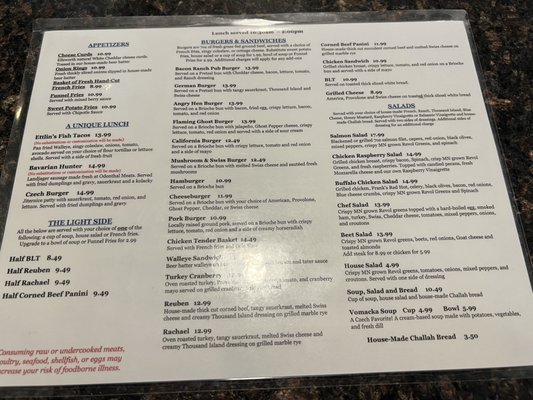 Menu photo 7 The Ettlin's Cafe New Prague, MN Menu photo 7 The Ettlin's Cafe New Prague, MN