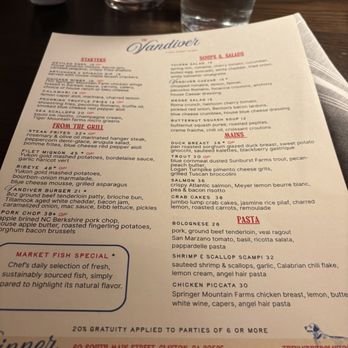 The Vandiver - Menu - American Near Me - Clayton, Georgia The Vandiver - Menu - American Near Me - Clayton, Georgia