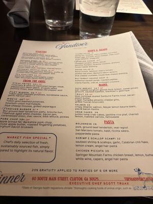 Menu photo 1 The Vandiver Clayton, GA Menu photo 1 The Vandiver Clayton, GA