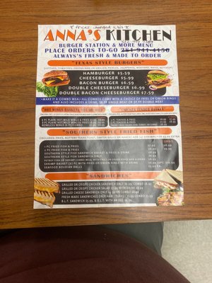 Menu photo 1 Anna's Kitchen La Porte, TX