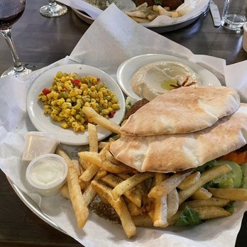 Mazah Mediterranean Eatery - Falafel, corn salad, hummus & pita, fries - Mediterranean Near Me - Columbus, Ohio Mazah Mediterranean Eatery - Falafel, corn salad, hummus & pita, fries - Mediterranean Near Me - Columbus, Ohio