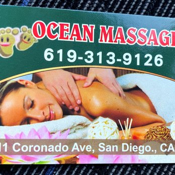 Ocean Massage - Photo of their business card. - Massage Near Me - San Diego, California Ocean Massage - Photo of their business card. - Massage Near Me - San Diego, California