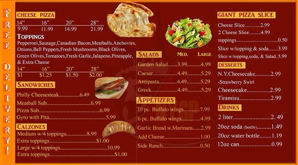 Menu photo 1 NY Giant Pizza Boise, ID Menu photo 1 NY Giant Pizza Boise, ID