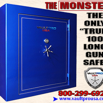 Vault Pro - Vault Pro's Monster Gun Safe is the only "True" 100 Long Gun Safe made 100% in America. - Safe Stores Near Me - Santa Fe Springs, California Vault Pro - Vault Pro's Monster Gun Safe is the only "True" 100 Long Gun Safe made 100% in America. - Safe Stores Near Me - Santa Fe Springs, California