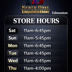 Krazy Binz - Business hours