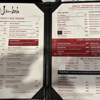Jinbeh - Dinner menu - Sushi Bars Near Me - Lewisville, Texas Jinbeh - Dinner menu - Sushi Bars Near Me - Lewisville, Texas