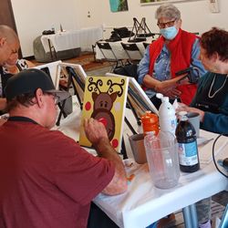 Paint and Chat - Clients from our local neighborhood