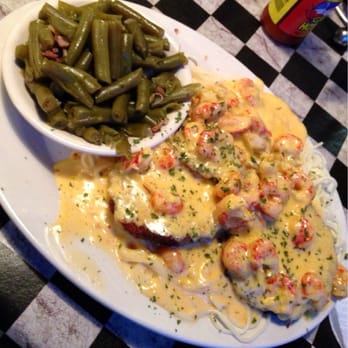 Kelley's Village Inn - Crawfish Veronica w/ eggplant ($1 extra) - Pizza Near Me - River Ridge, Louisiana Kelley's Village Inn - Crawfish Veronica w/ eggplant ($1 extra) - Pizza Near Me - River Ridge, Louisiana