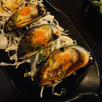 Umi Sushi & Sake - 5 Piece Baked Green Mussels - Japanese Near Me - Bakersfield, California Umi Sushi & Sake - 5 Piece Baked Green Mussels - Japanese Near Me - Bakersfield, California