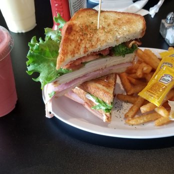 Happy Cafe - Club sandwich w/fries and a free smoothie (G.I. Josh) - Cafes Near Me - Virginia Beach, Virginia Happy Cafe - Club sandwich w/fries and a free smoothie (G.I. Josh) - Cafes Near Me - Virginia Beach, Virginia