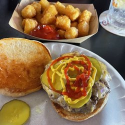 Ron's Lounge - Burger and tots.