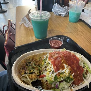 Cilantro Taqueria - Burrito bowl with a margarita - Tacos Near Me - North Olmsted, Ohio Cilantro Taqueria - Burrito bowl with a margarita - Tacos Near Me - North Olmsted, Ohio