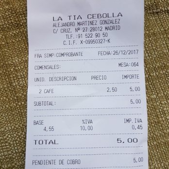 La Tía Cebolla - Tapas/Small Plates Near Me - Madrid, M
