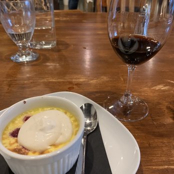 LA FERME - Pot de Creme paired with a dessert Sherry wine - French Near Me - Alexandria, Minnesota LA FERME - Pot de Creme paired with a dessert Sherry wine - French Near Me - Alexandria, Minnesota