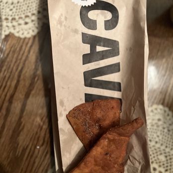 CAVA - Pita chips overcooked and way to hard to eat - Mediterranean Near Me - Whittier, California
