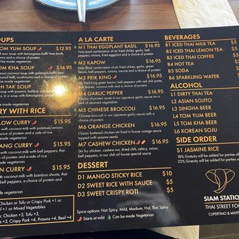 Siam Station - Menu - Thai Near Me - Milpitas, California Siam Station - Menu - Thai Near Me - Milpitas, California