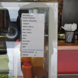 Turkish To Go - Sauce options