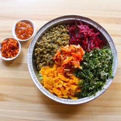Curry Diva - Veggie meal togo $16.50. Comes with sambol and chutney.