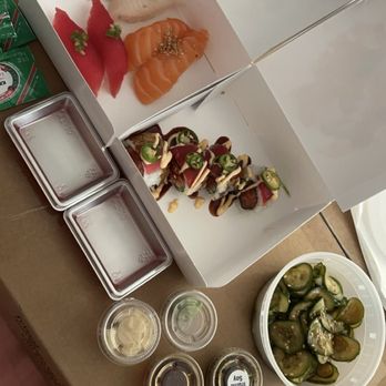 Yakumi - Yellowtail, Salmon, Tuna, Yamini, & Cucumber Sunomono - Sushi Bars Near Me - Burbank, California Yakumi - Yellowtail, Salmon, Tuna, Yamini, & Cucumber Sunomono - Sushi Bars Near Me - Burbank, California