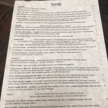 SunCafe - Menu! - Vegan Near Me - Studio City, California SunCafe - Menu! - Vegan Near Me - Studio City, California