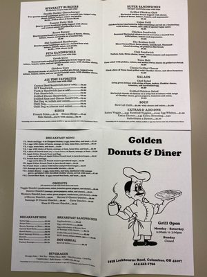 Menu photo 3 Golden Donuts & Diner Columbus, OH Menu photo 3 Golden Donuts & Diner Columbus, OH