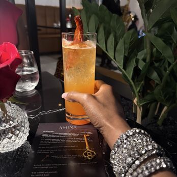 Amina - Forgot the name of this drink but it was spicy like I like it - Mediterranean Near Me - Charlotte, North Carolina