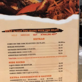 Backyard Bayou - Menu - 3/7/20 - Cajun/Creole Near Me - Union City, California