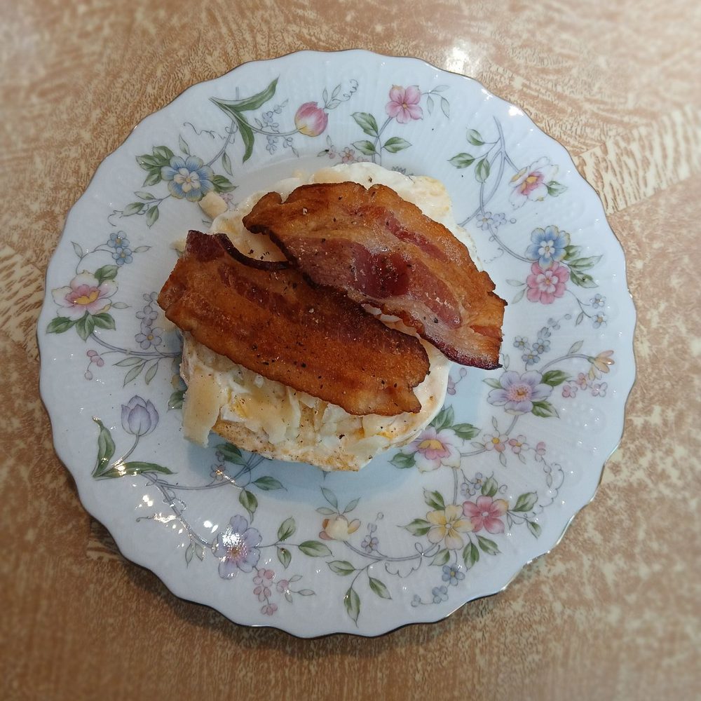CRUMPETS - Bacon egg and sharp cheddar cheese crumpet - Cafes Near Me - Rochester, New York