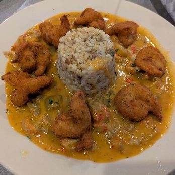 Baby Kay's Cajun Kitchen - Lunch special. Crawfish etouffee with fried shrimp, dirty rice and garlic bread. $15 - Cajun/Creole Near Me - Mesa, Arizona