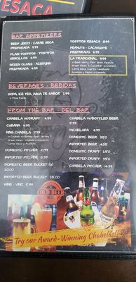 Menu photo 1 La Resaca Calexico, CA