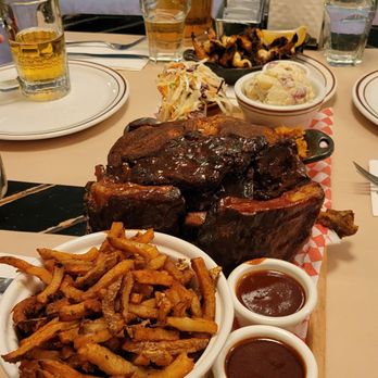 Le Boucan - The pit boss with a side of Cajun shrimp and brisket burnt ends - Barbeque Near Me - Montreal, Quebec