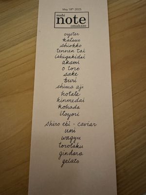 Menu photo 1 Sushi Note Omakase Beverly Hills, CA