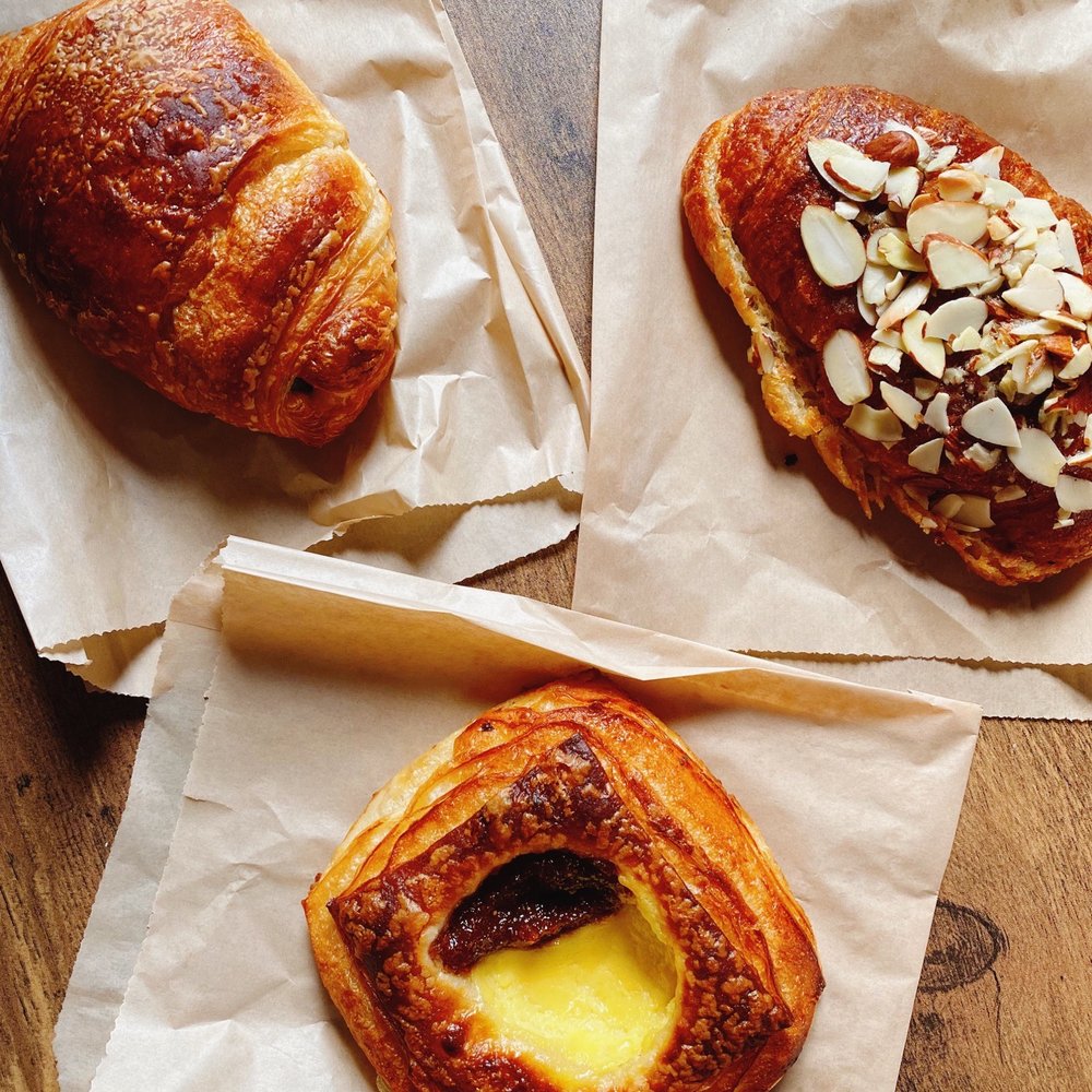 Nick + Sons Bakery - Fig + honey danish, pain au chocolat and almond croissant - Bakeries Near Me - Brooklyn, New York Nick + Sons Bakery - Fig + honey danish, pain au chocolat and almond croissant - Bakeries Near Me - Brooklyn, New York