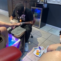 Marvelous Massage - Mom & daughter Pedis. They are very gentle and careful here.
